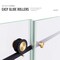 Anzzi Madam Series 76-in. x 60-in. Frameless Sliding Shower Door in Matte Black and Brushed Gold SD-AZ13-02MBBG - alternate 2